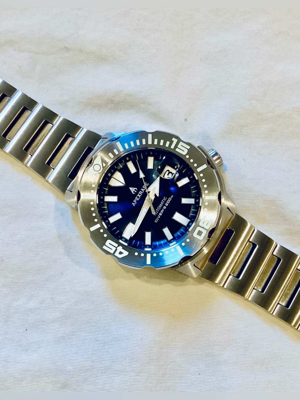 APEXRARE MONSTER 200m AUTOMATIC ¡LUMED BEZEL! SAPPHIRE | 41mm Diver Watch - Picture 7 of 16